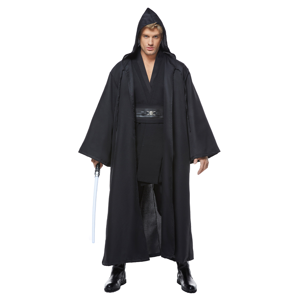 Jedi Master Obi-Wan Kenobi Cosplay Costume Halloween Party Men's Multicolor Suit - Picture 25 of 45