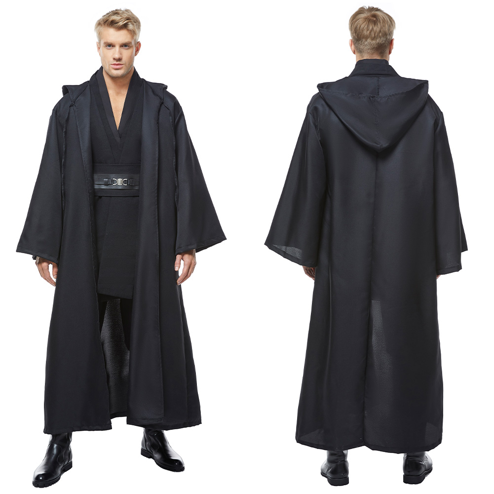 Jedi Master Obi-Wan Kenobi Cosplay Costume Halloween Party Men's Multicolor Suit - Picture 27 of 45
