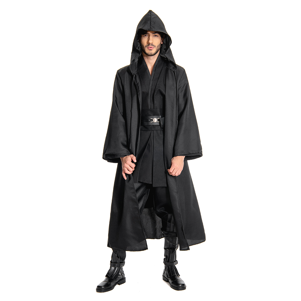 Jedi Master Obi-Wan Kenobi Cosplay Costume Halloween Party Men's Multicolor Suit - Picture 29 of 45