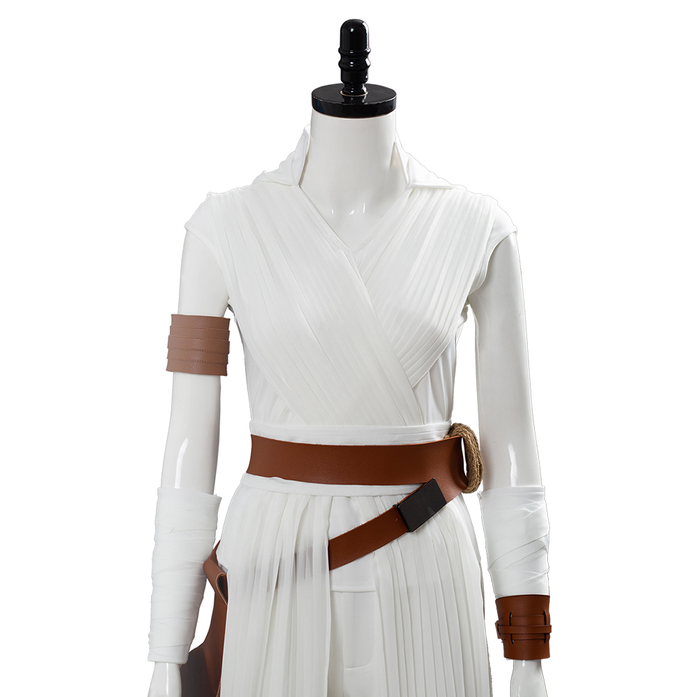 The Rise of Skywalker Cosplay Rey Costume Outfit Full Set Tops+Pants Belt Womens - Picture 16 of 36