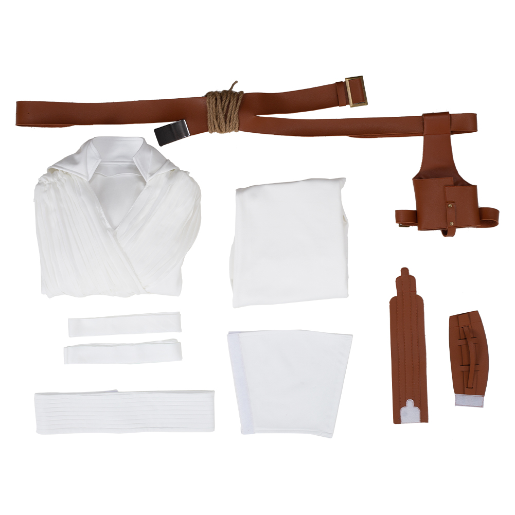 The Rise of Skywalker Cosplay Rey Costume Outfit Full Set Tops+Pants Belt Womens - Picture 19 of 36