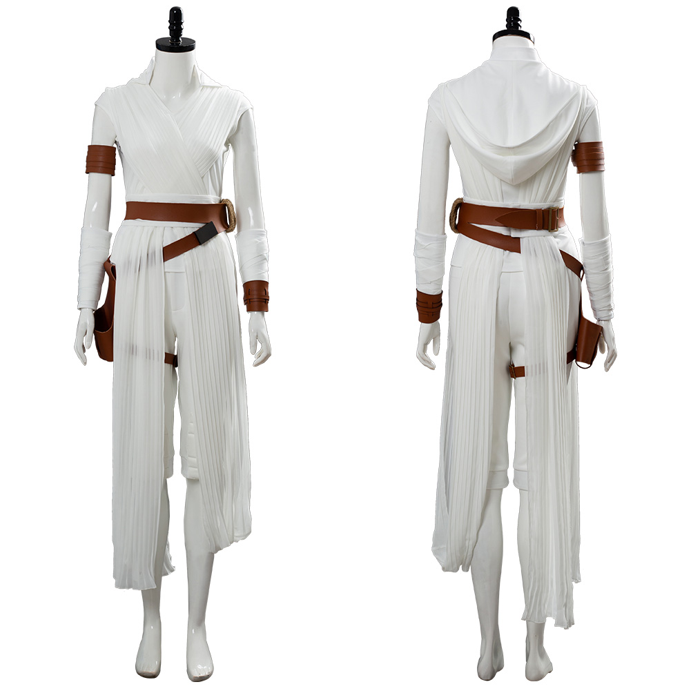 The Rise of Skywalker Cosplay Rey Costume Outfit Full Set Tops+Pants Belt Womens - Picture 36 of 36