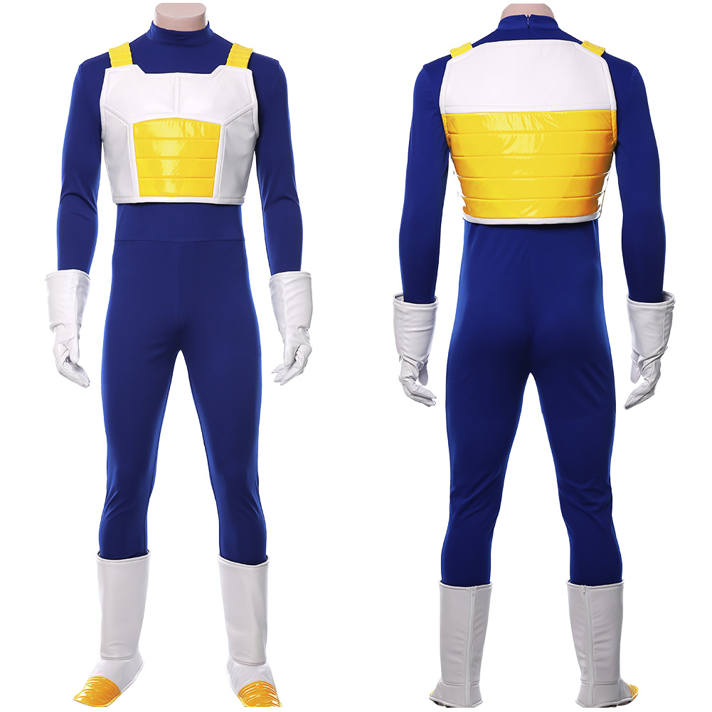 Cosplay Z Vegeta Costume IV Halloween Outfit Full Set Jumpsuit Shoe Cover - Picture 14 of 15