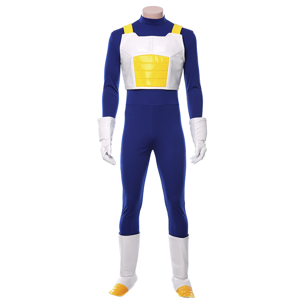 Cosplay Z Vegeta Costume IV Halloween Outfit Full Set Jumpsuit Shoe Cover - Picture 13 of 15
