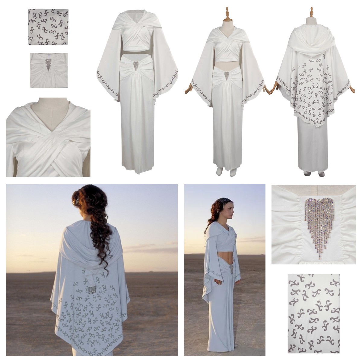 open lace back dress Princess Leia Cosplay Costume Star Wars Leia Dress For Women Plus Size –  Lydiacosplay main image 0