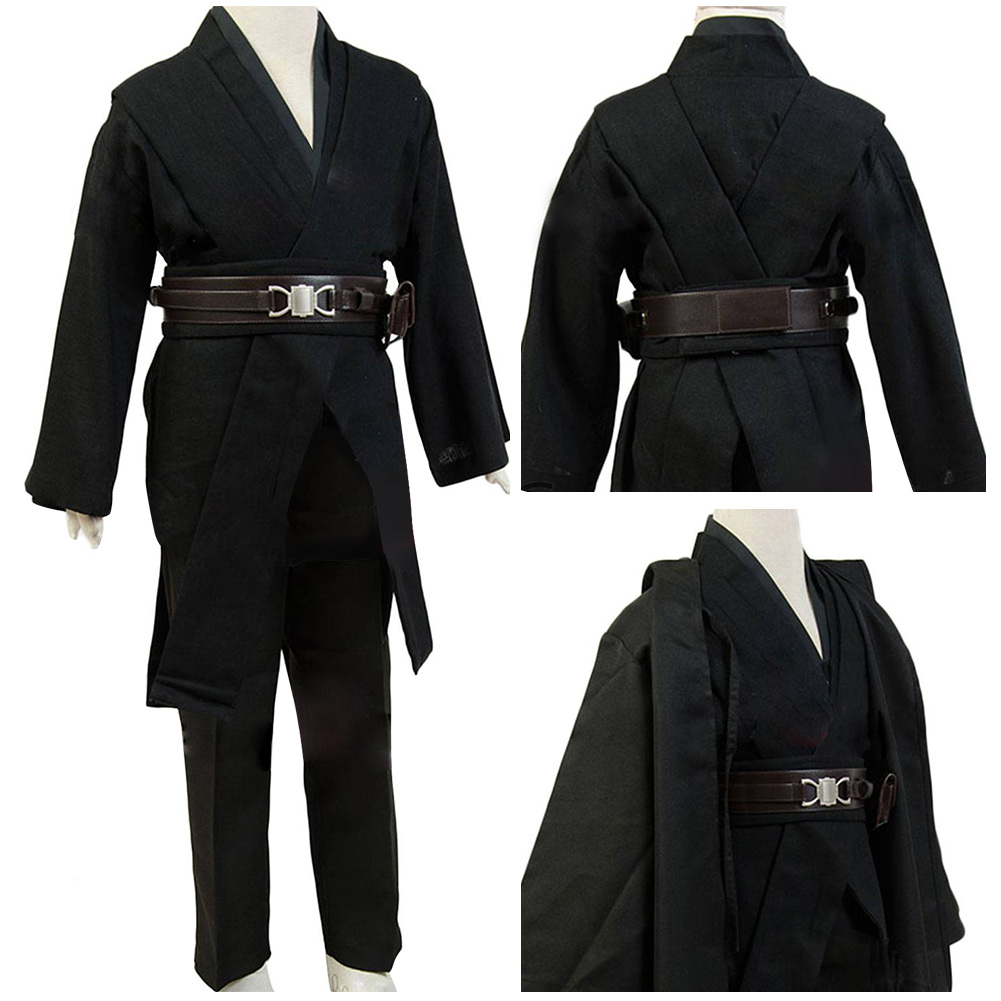 Star Wars Kids Obi Wan Kenobi Cosplay Halloween Brown/Black Costume Cloak sets - Bild 17 von 25