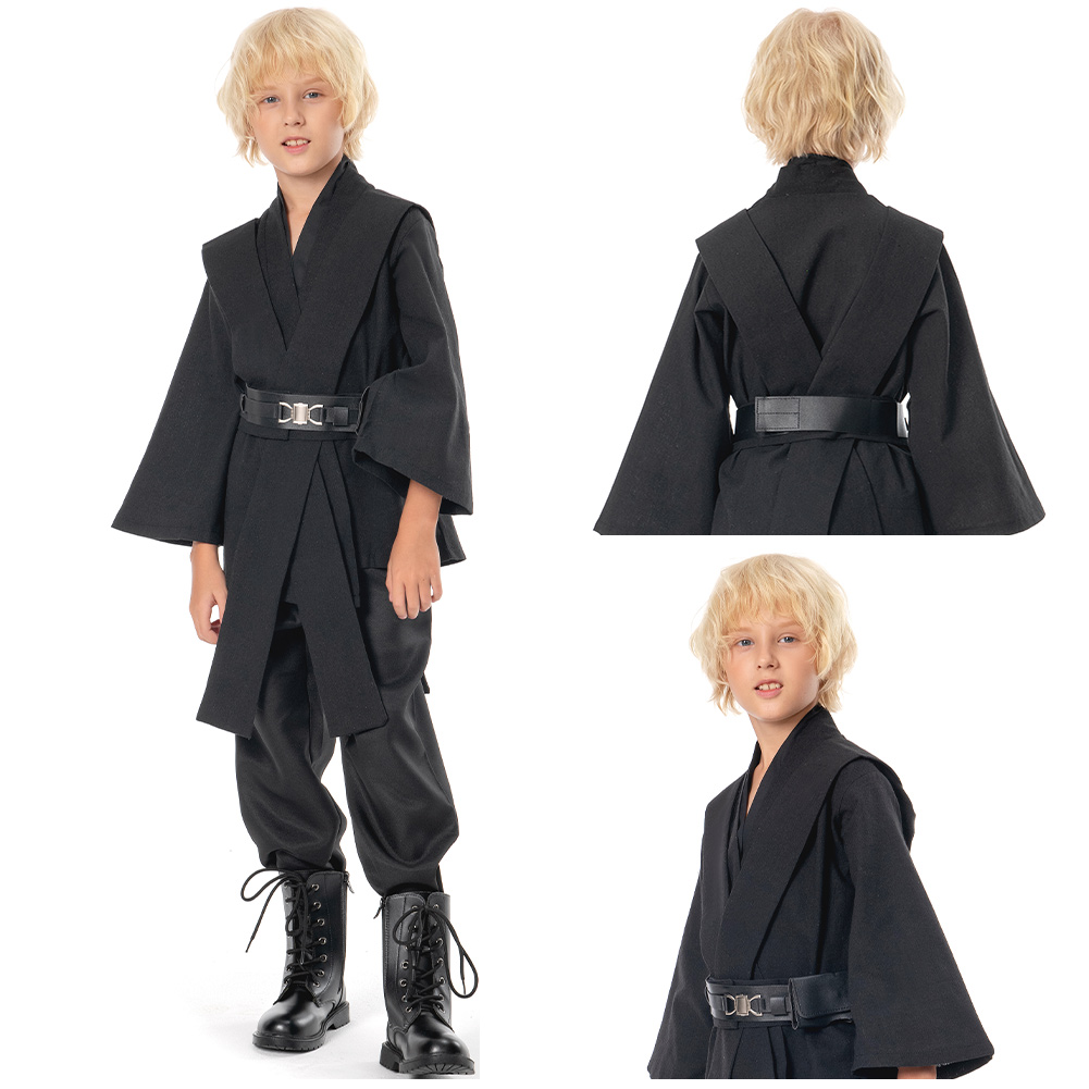 Star Wars Kids Obi Wan Kenobi Cosplay Halloween Brown/Black Costume Cloak sets - Bild 25 von 25