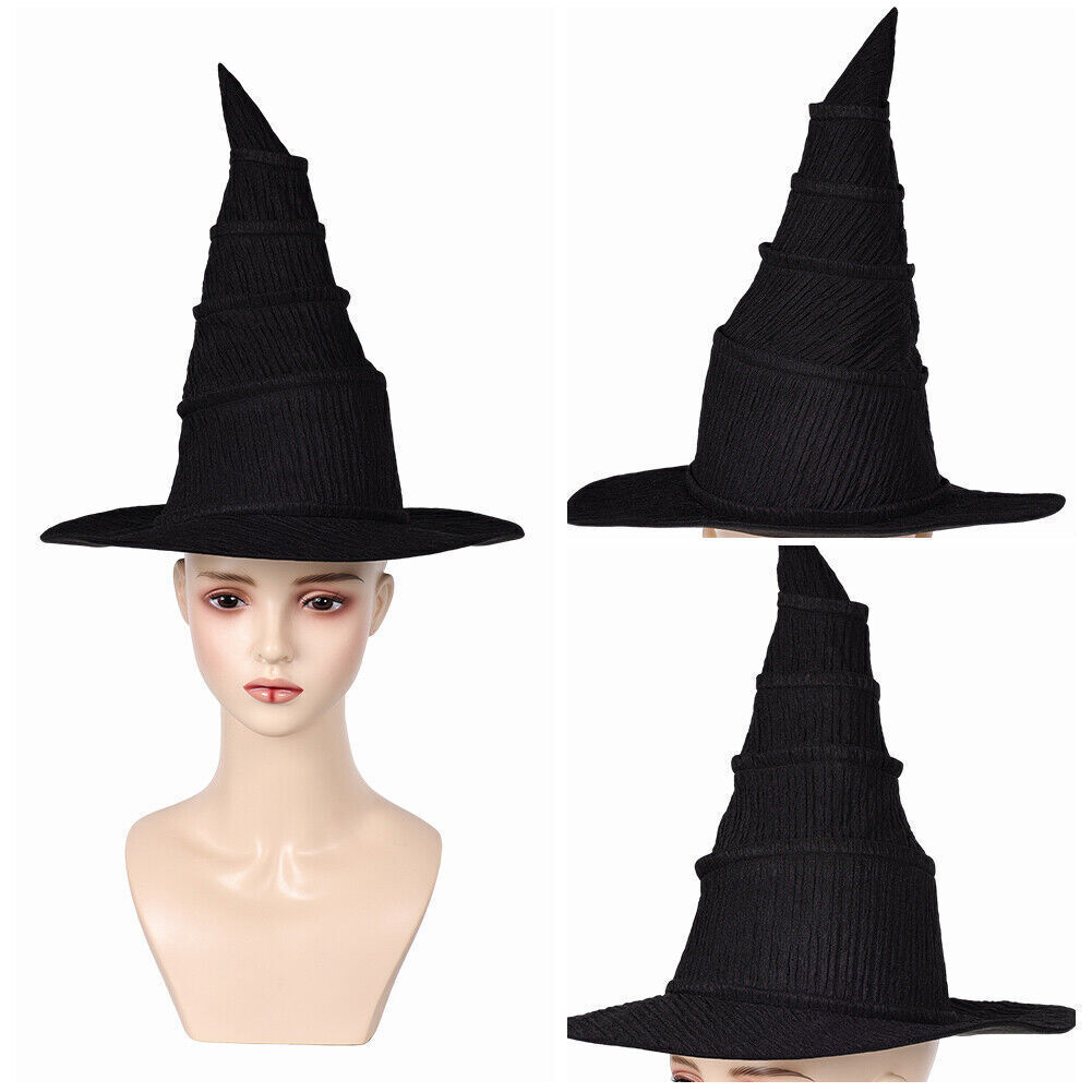 Adult Women Witch Elphaba Cosplay black Hat Cap Halloween party  Accessory