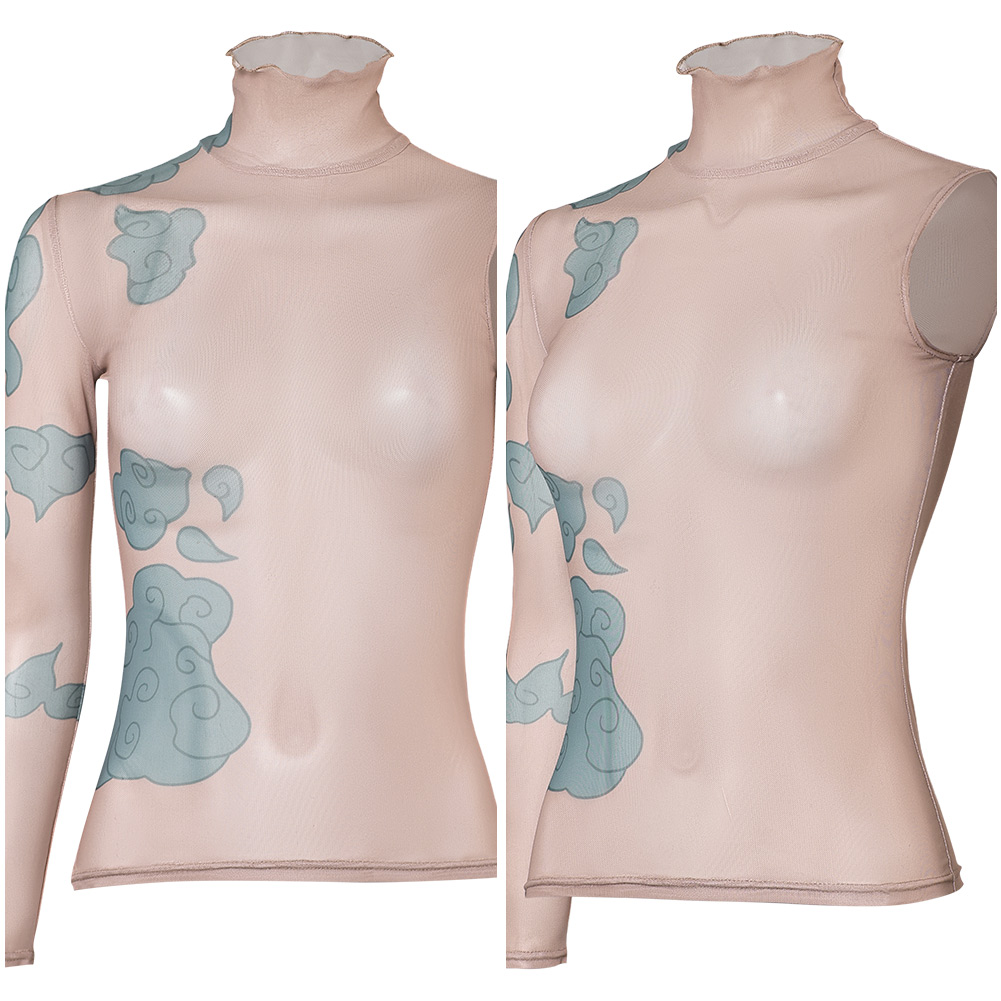 League of Legends Jinx Powder Cosplay Blue Tatto Printed Tops Halloween Carnival - Picture 14 of 27