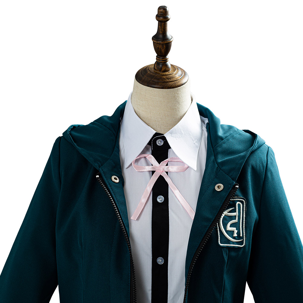 Super Chiaki Nanami Cosplay Halloween Costume Green Uniform Dress Womens School - Picture 17 of 52