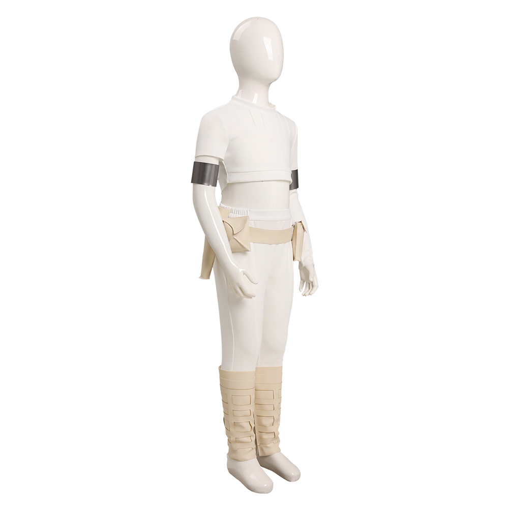 Kids Star Wars Padme Amidala Girl Cosplay Deluxe Costume+Blaster Prop sets - Picture 13 of 27