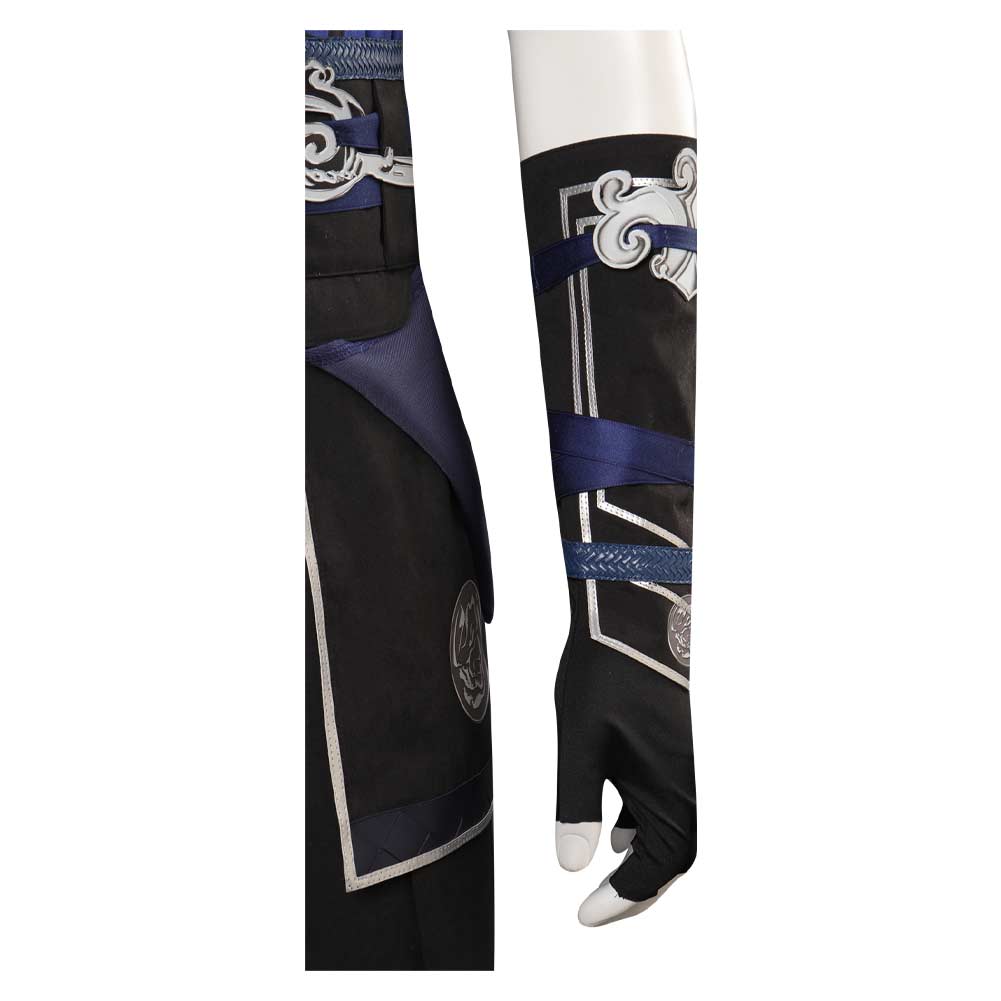 Game Mortal Kombat Sub-Zero Cosplay costume Blue Deluxe outfit+Latex Mask sets - Picture 27 of 28