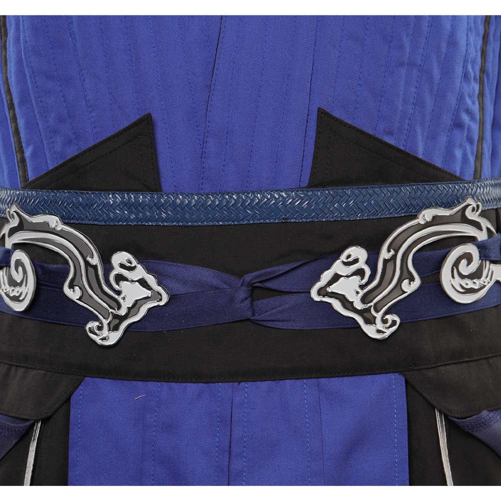 Game Mortal Kombat Sub-Zero Cosplay costume Blue Deluxe outfit+Latex Mask sets - Picture 23 of 28