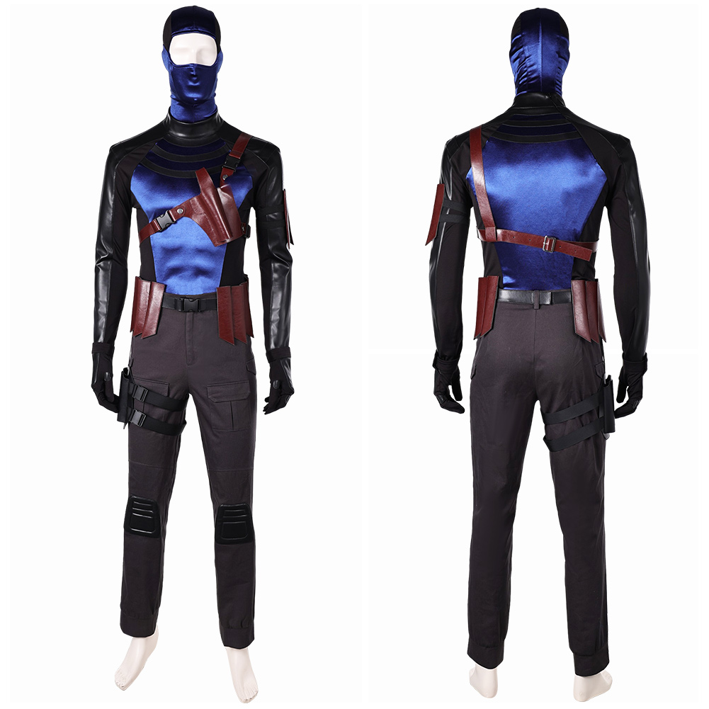 2025 Bullseye Cosplay Party Giacca Pantaloni Maschera Halloween Carnevale Tuta Uniforme Uomo - Foto 15 di 18