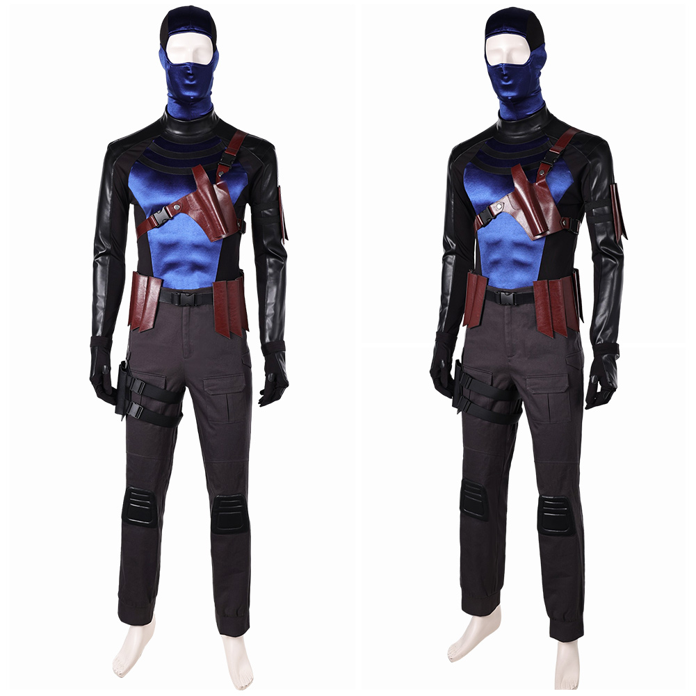 2025 Bullseye Cosplay Party Giacca Pantaloni Maschera Halloween Carnevale Tuta Uniforme Uomo - Foto 18 di 18