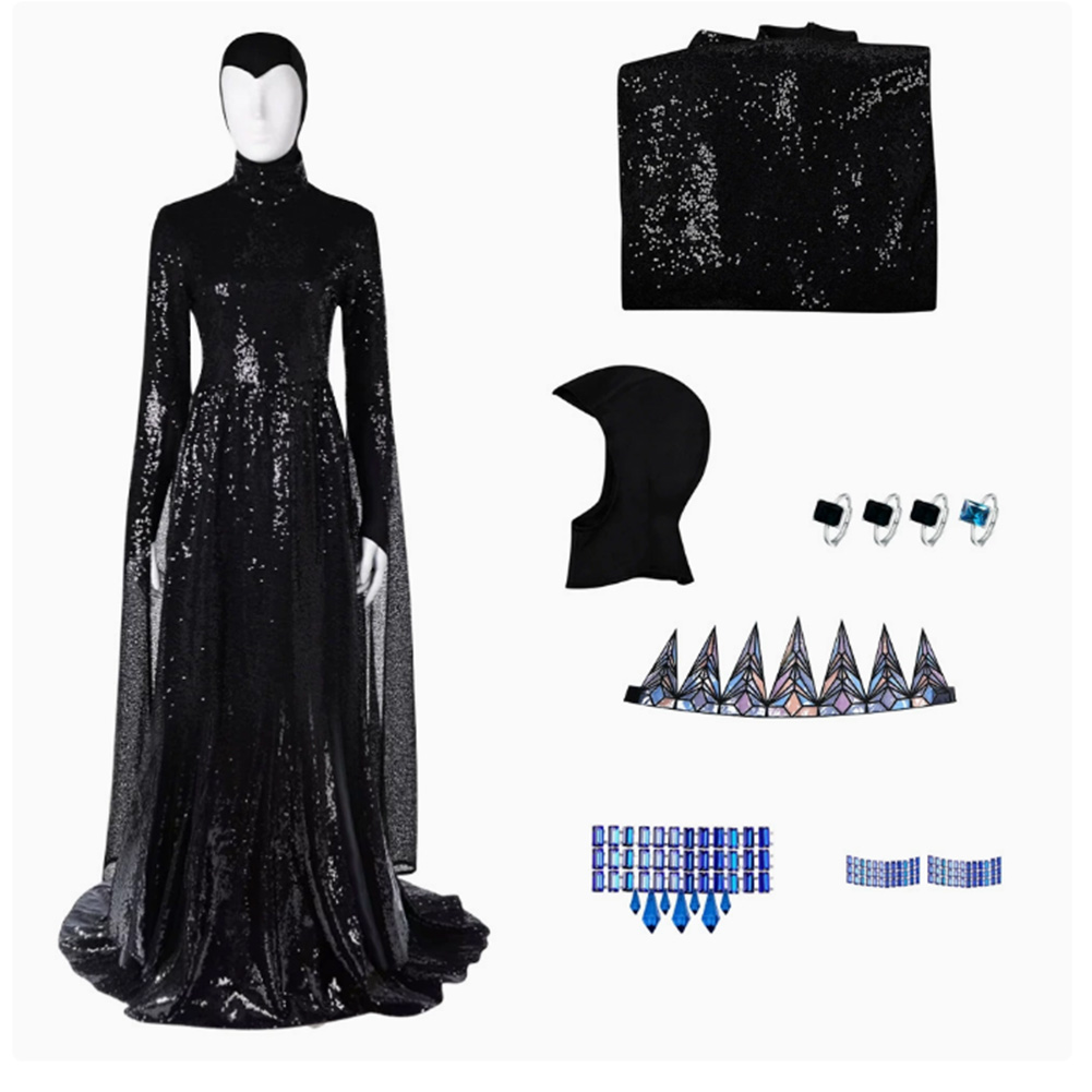 Evil Queen Kleid Cosplay Kostüm Outfits Damen Halloween Karneval Anzug - Bild 21 von 22