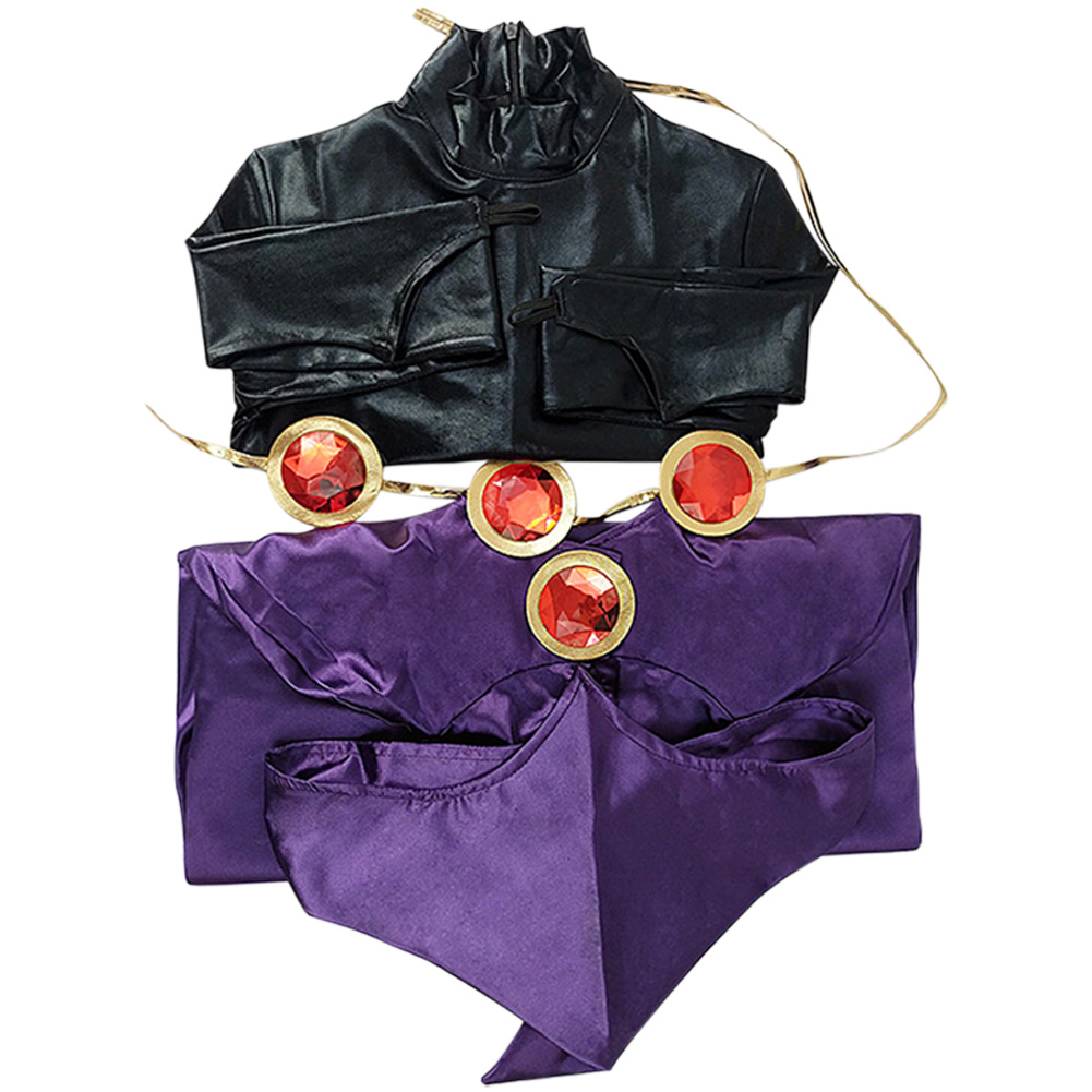 Teen Titans Raven Cosplay Halloween Costume Fancy Dress Fairytale Claok+Wig Hair - Picture 19 of 46