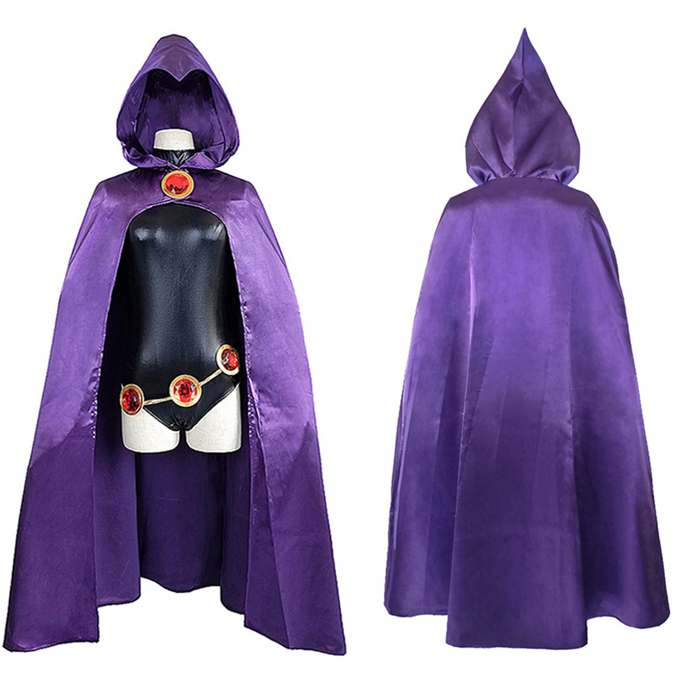 Teen Titans Raven Cosplay Halloween Costume Fancy Dress Fairytale Claok+Wig Hair - Picture 22 of 46