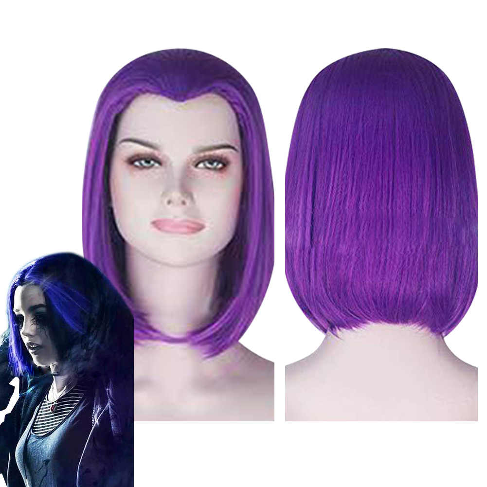 Teen Titans Raven Cosplay Halloween Costume Fancy Dress Fairytale Claok+Wig Hair - Picture 35 of 46