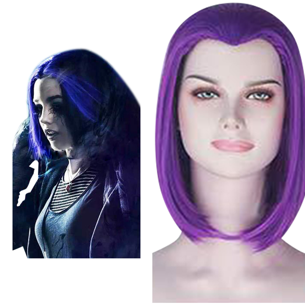 Teen Titans Raven Cosplay Halloween Costume Fancy Dress Fairytale Claok+Wig Hair - Picture 44 of 46