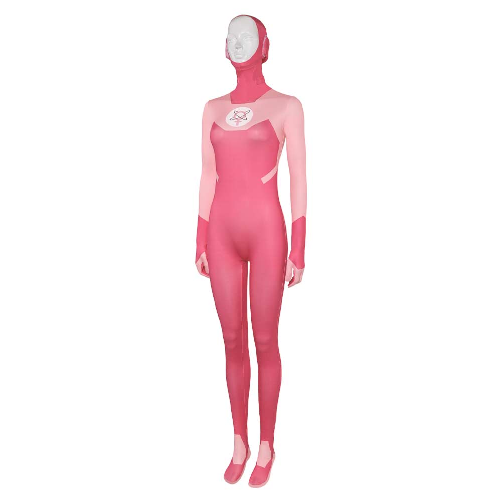 Anime Atom Eve Cosplay Disfraz Invencible Rosa Mono Capa/Máscara Trajes Completos - Imagen 14 de 20