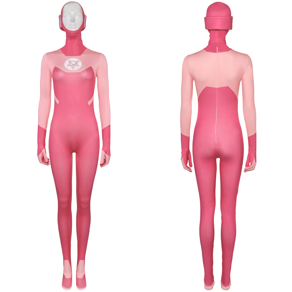 Anime Atom Eve Cosplay Disfraz Invencible Rosa Mono Capa/Máscara Trajes Completos - Imagen 20 de 20