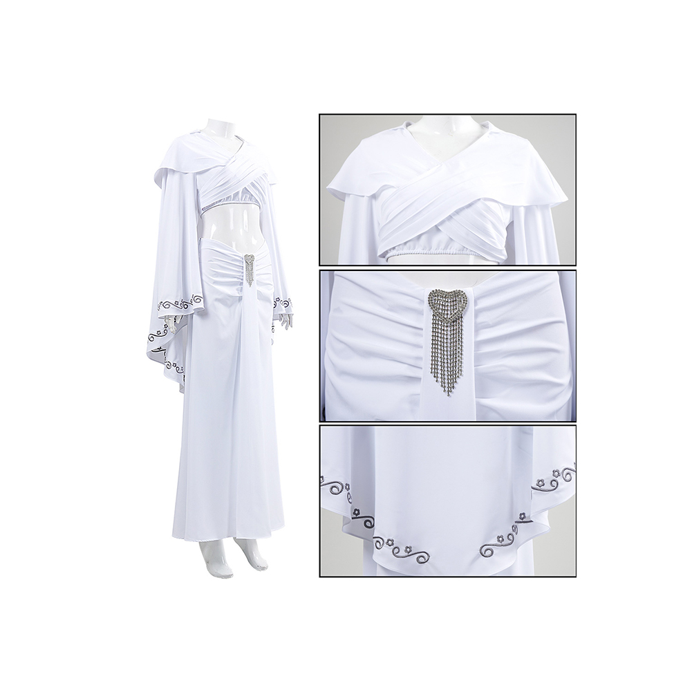 amidala white dress Princess Padme Cosplay Costume S : Clothing, Shoes & Jewelry protective sleeve  Star Wars: Padm Amidala