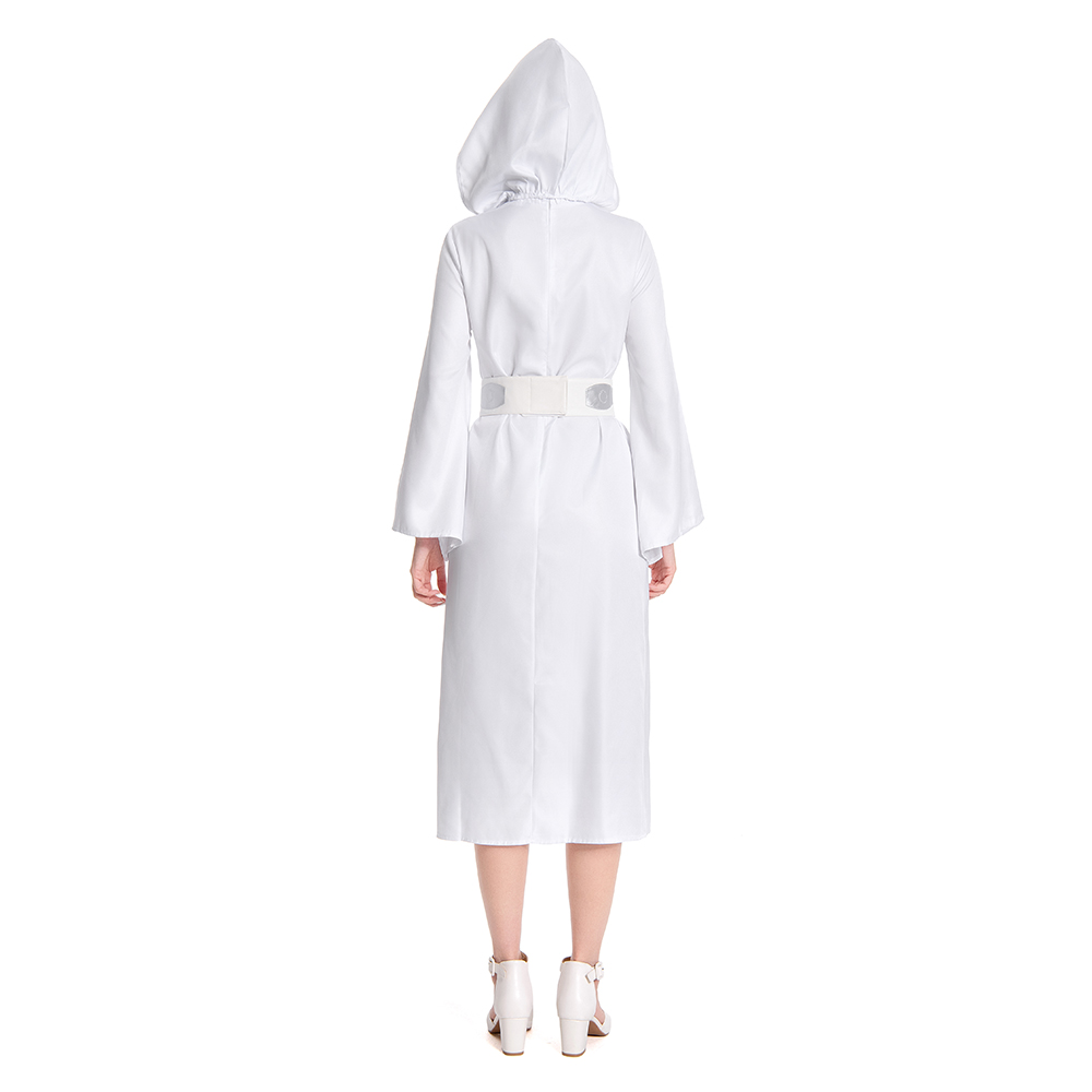 Princess Leia Organa Cosplay Costume Halloween Carnival Uniform hat+Belt+dress - Picture 19 of 36