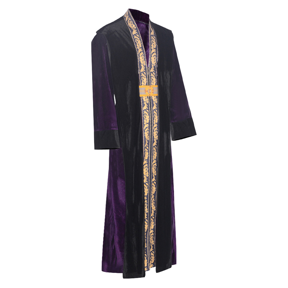 Harry Potter Albus Dumbledore Purple Wizard Robe Outfits/Wigs+Beards/Wand Sets - Picture 15 of 21