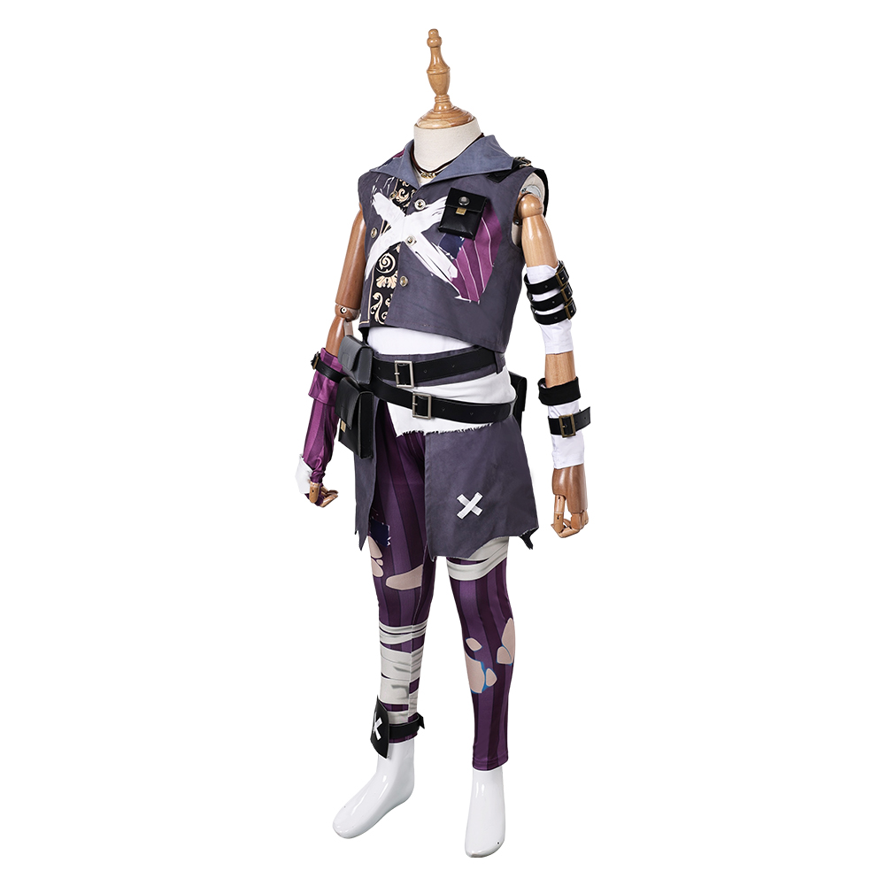 Arcane:League of Legends 2 Isha Kids Cosplay Costume+Hat Halloween Isha Outfits - Picture 19 of 26