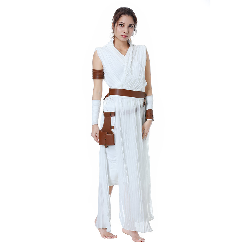 The Rise of Skywalker Cosplay Rey Costume Outfit Full Set Tops+Pants Belt Womens - Picture 26 of 36