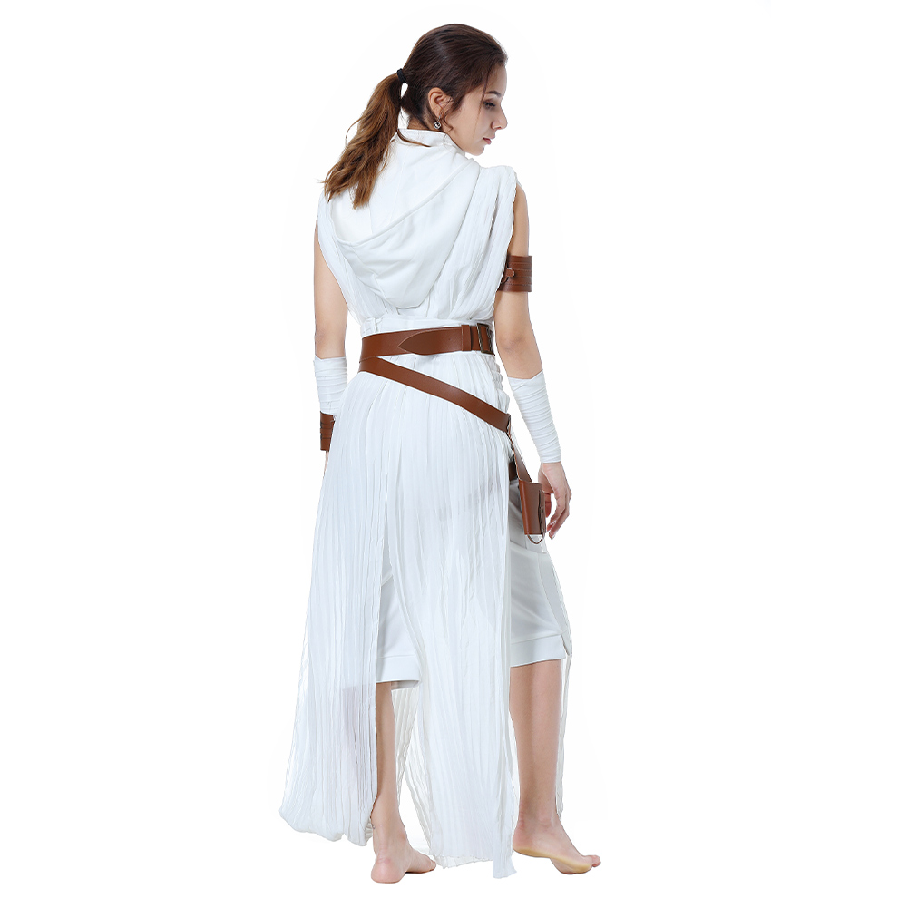 The Rise of Skywalker Cosplay Rey Costume Outfit Full Set Tops+Pants Belt Womens - Picture 29 of 36