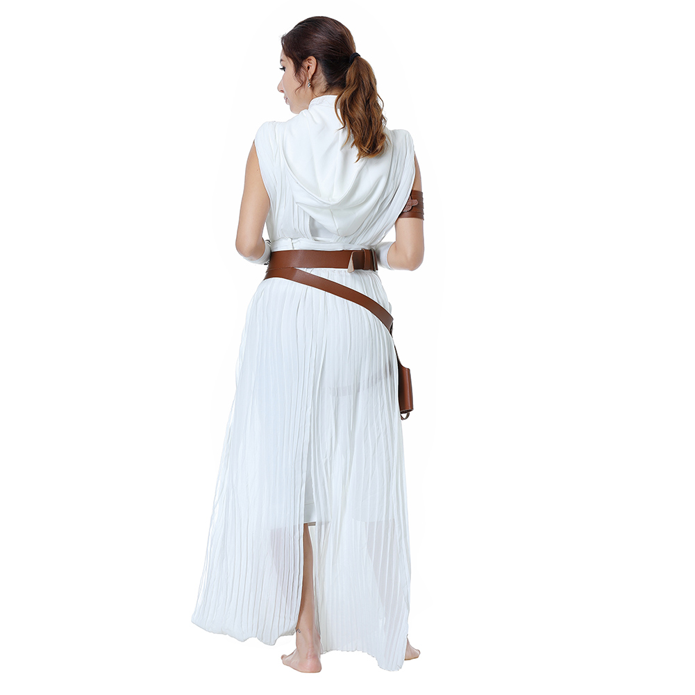The Rise of Skywalker Cosplay Rey Costume Outfit Full Set Tops+Pants Belt Womens - Picture 27 of 36