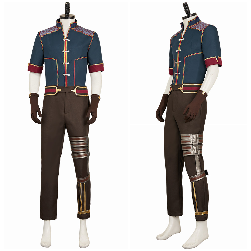 Jayce Cosplay Costume Carnival Party LOL Game Halloween Coat Gloves+Belt Pants - Picture 21 of 23