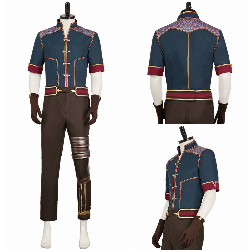 Jayce Cosplay Costume Carnival Party LOL Game Halloween Coat Gloves+Belt Pants - Picture 23 of 23