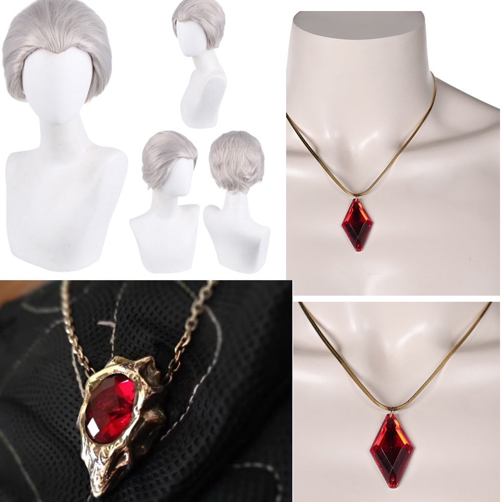 Devil May Cry Dante Cosplay Necklace Chain Pendant Wigs Hair Jewelry Accessories - Picture 48 of 49