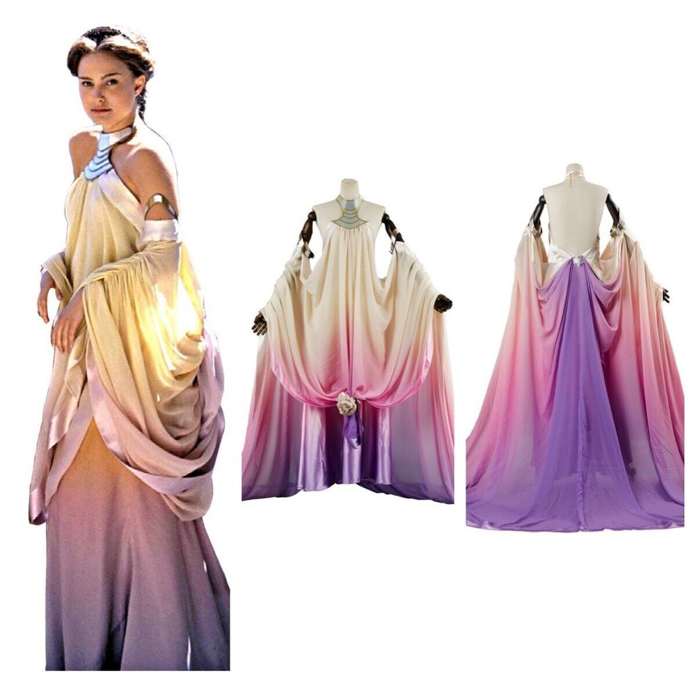 Star Wars 3 Revenge Sith Padme Amidala Naberrie Roleplay Purple Lake Long Dress - Bild 11 von 11