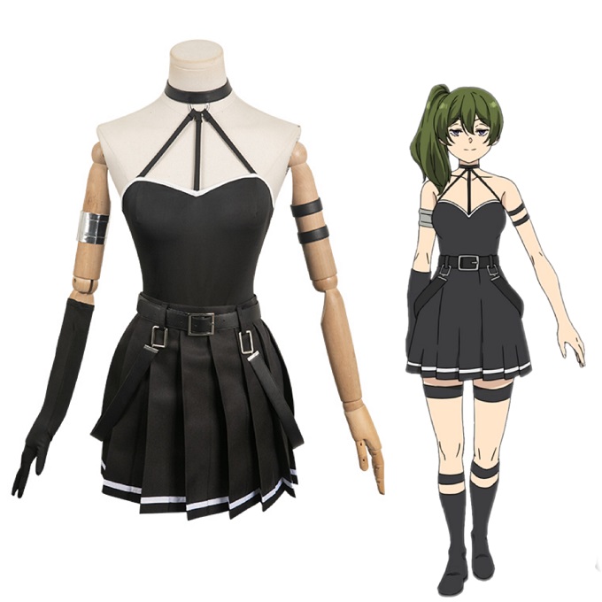 Frieren at the Funeral Ubel Black Dress Cosplay Costume Wome's Party Outfits