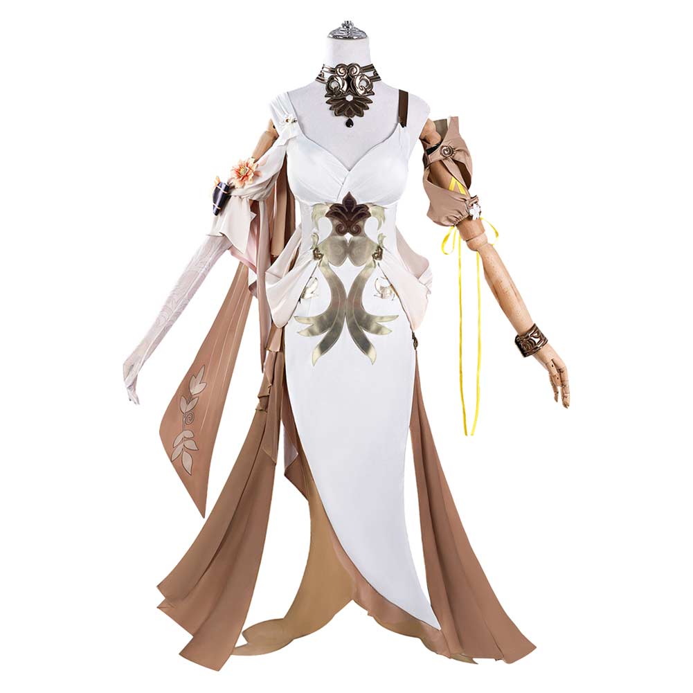 Honkai Star Rail HSR Aglaea Juegos con disfraces Halloween Vestido Falda Uniforme + Peluca para el cabello Mujeres - Imagen 13 de 29
