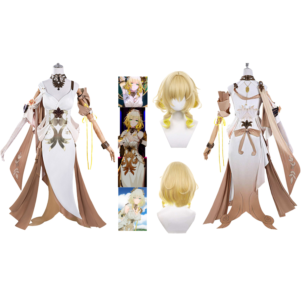 Honkai Star Rail HSR Aglaea Juegos con disfraces Halloween Vestido Falda Uniforme + Peluca para el cabello Mujeres - Imagen 21 de 29