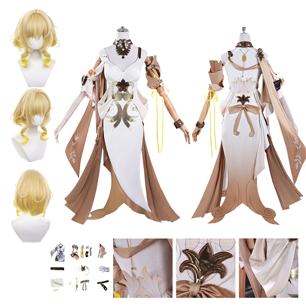 Honkai Star Rail HSR Aglaea Juegos con disfraces Halloween Vestido Falda Uniforme + Peluca para el cabello Mujeres - Imagen 19 de 29