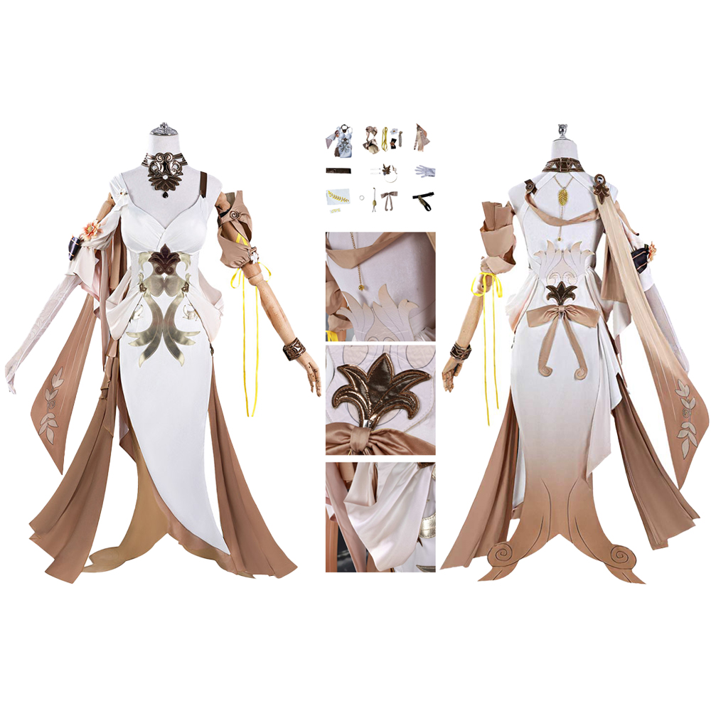 Honkai Star Rail HSR Aglaea Juegos con disfraces Halloween Vestido Falda Uniforme + Peluca para el cabello Mujeres - Imagen 20 de 29