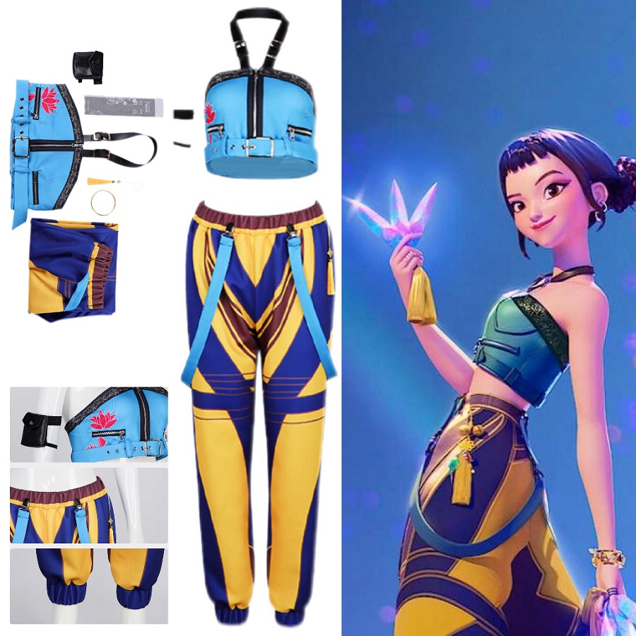 Demons Hun-ters Zoey Animes Cosplay Costume, 130/140/150 K-pop Zoey