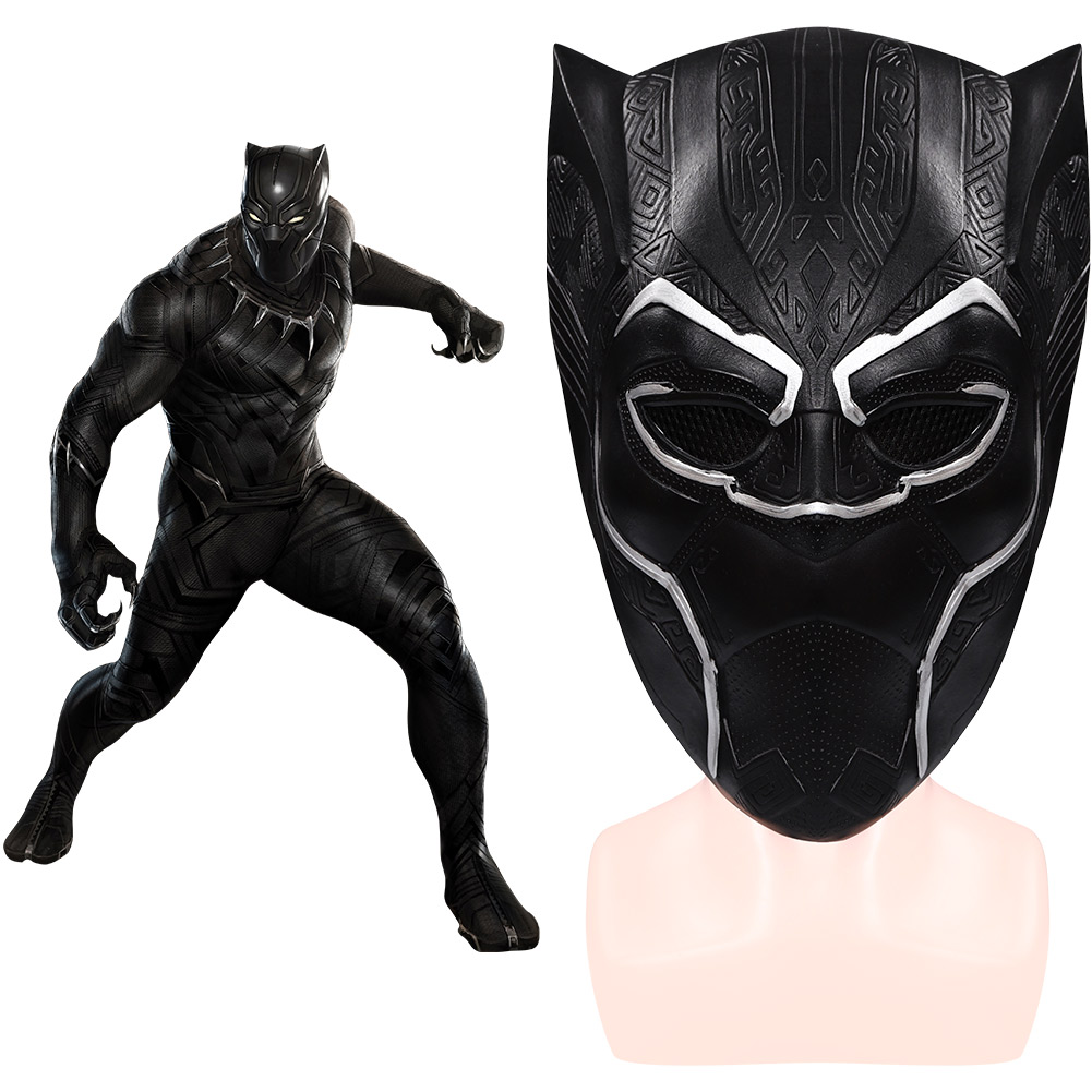 Captain America Black Panther T‘Challa Cosplay Costume Halloween Jumpsuit+Mask - Picture 32 of 32