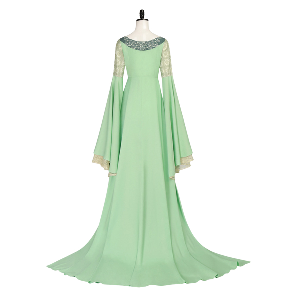 Arwen Queen Elf women Green long Dress Halloween party Undmiel Cosplay  Costume | eBay