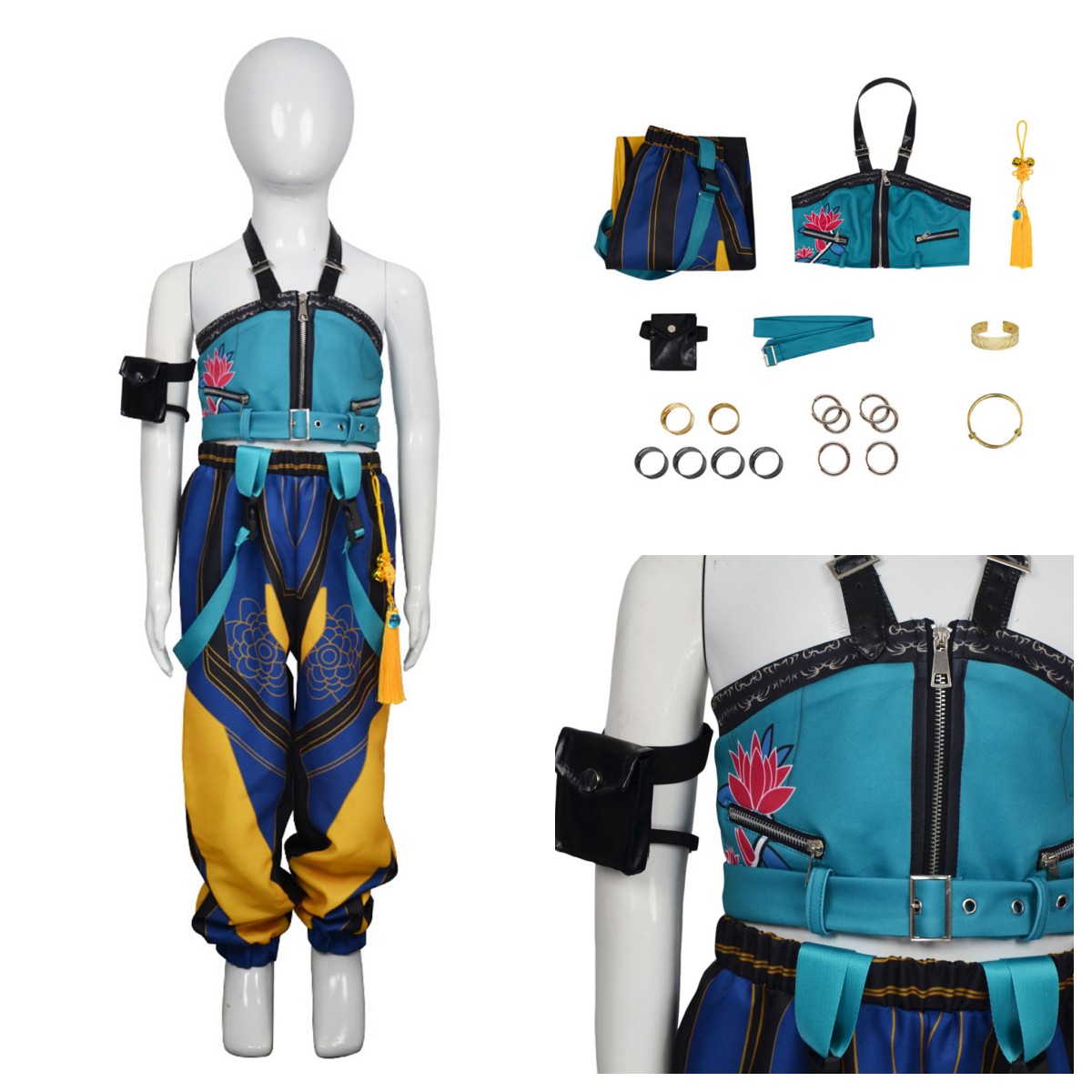 Girl Rumi Zoey Mira Costume Cosplay Korean superstar Kids Idol