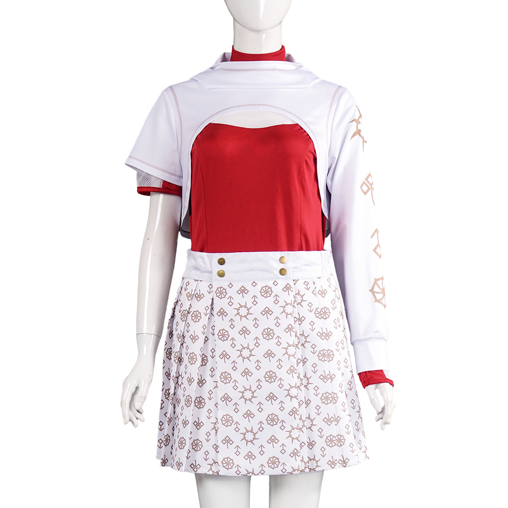 Zombies 4:Dawn of the Vampires Nova Cosplay Skirt Dress Red Gemstone Bracelet AU - Picture 14 of 29