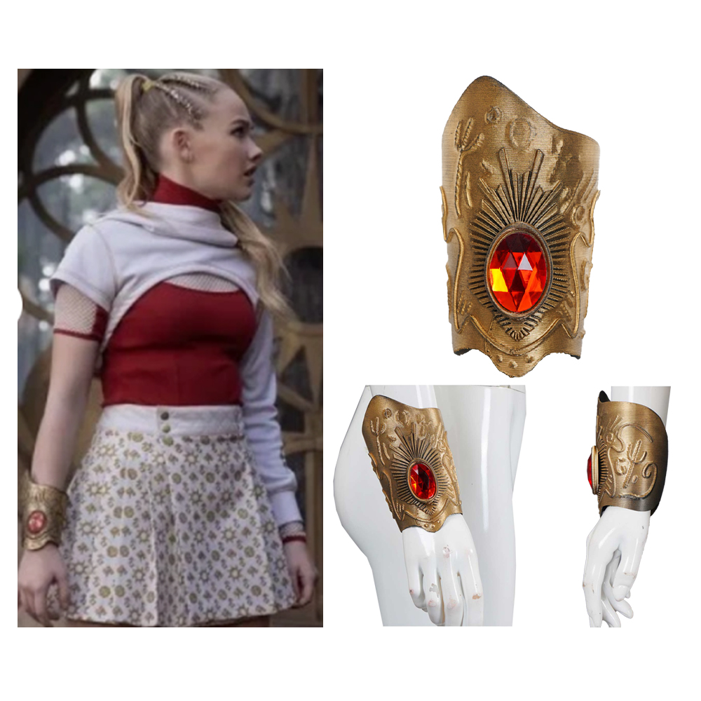 Zombies 4:Dawn of the Vampires Nova Cosplay Skirt Dress Red Gemstone Bracelet AU - Picture 23 of 29
