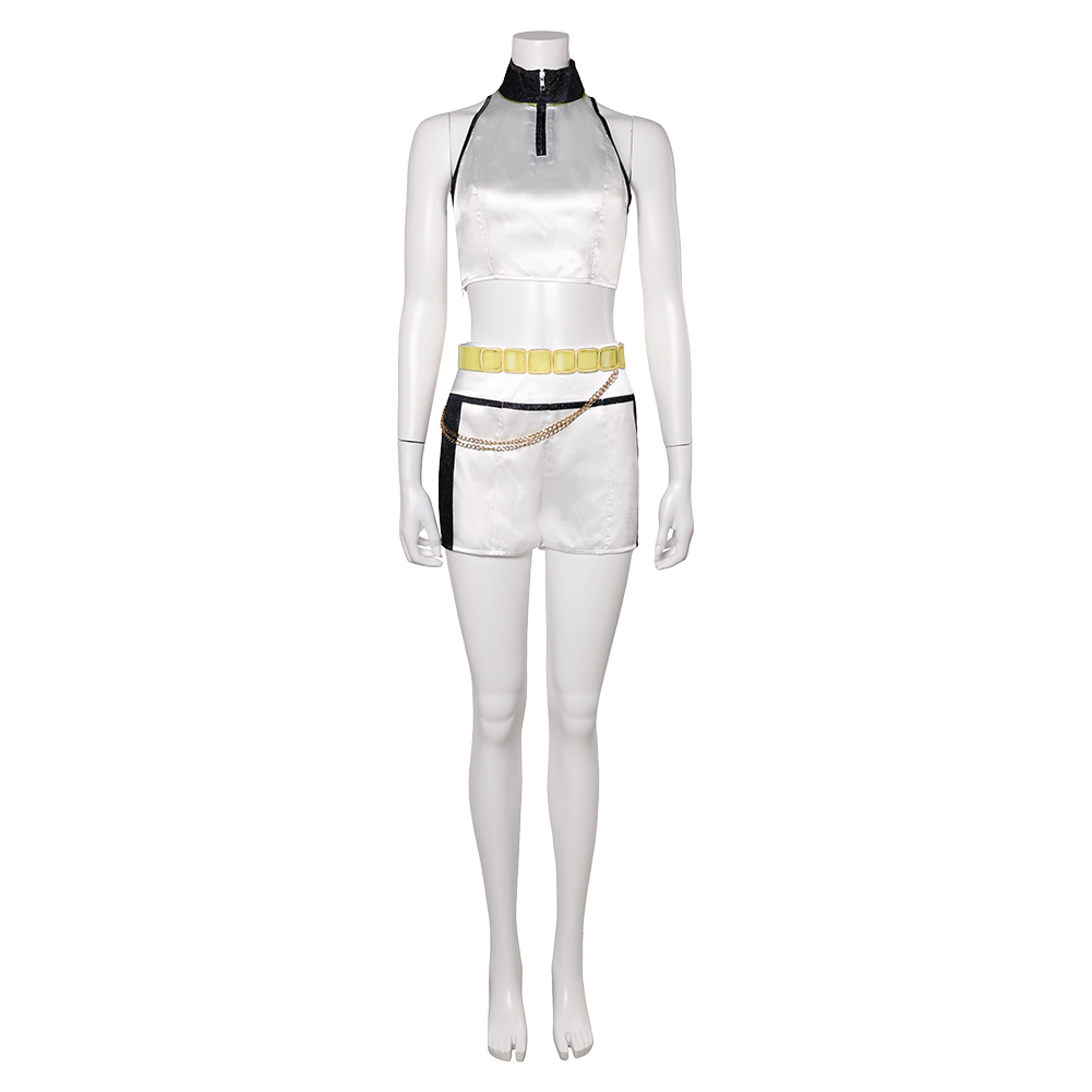 Korean superstar Golden Rumi Women Black Stage Outfit Cosplay Costume+Wig Hair - Picture 17 of 28