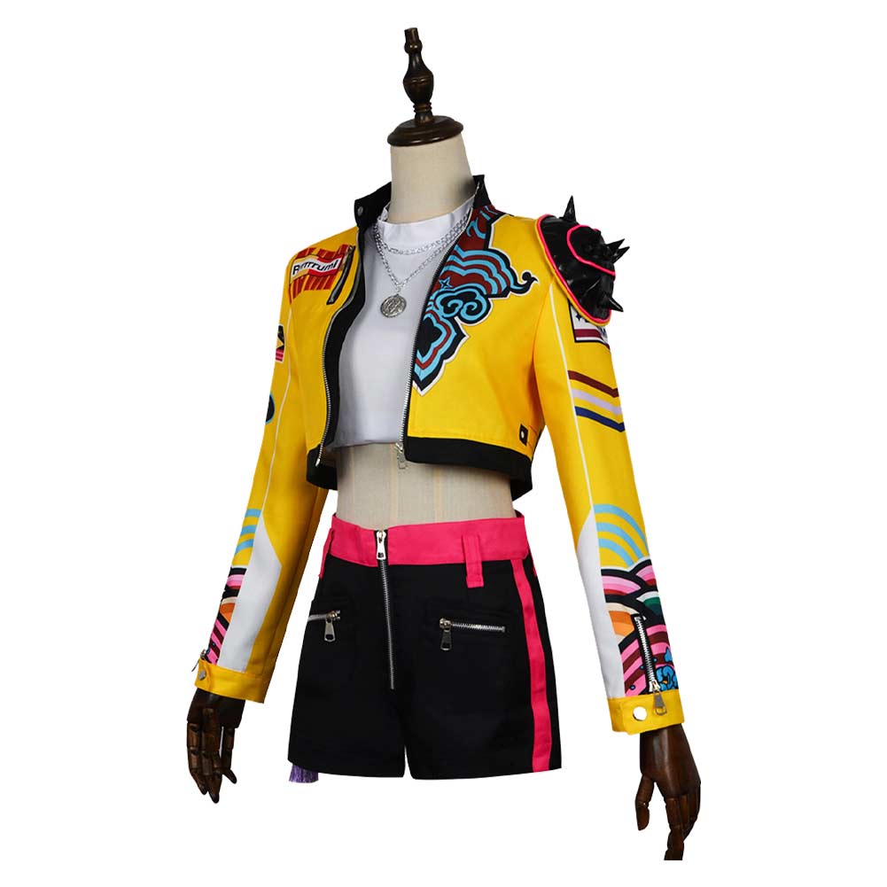 K-P:DH Rumi Cosplay Costume Coat Pant Fancy Dress Kid Women Carnival Party Girl - Picture 17 of 31